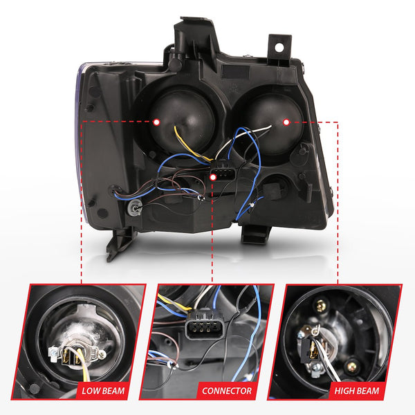 AnzoUSA Headlight Assembly With Projector Beam (MPN: 111403)