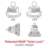 Ram Mounts Suction Cup Mount Base (MPN: RAM-B-224-1U)