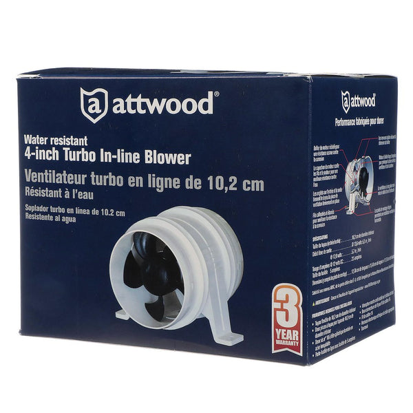 Attwood Marine Turbo 4000 Series II Bilge Vent Blower (MPN: 1749-4)