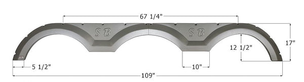 Icon Fender Skirt for Triple Axle Vehicles (MPN: 14150)