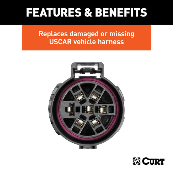 CURT 7 Way USCAR Trailer Wiring Connector (MPN: 56229)