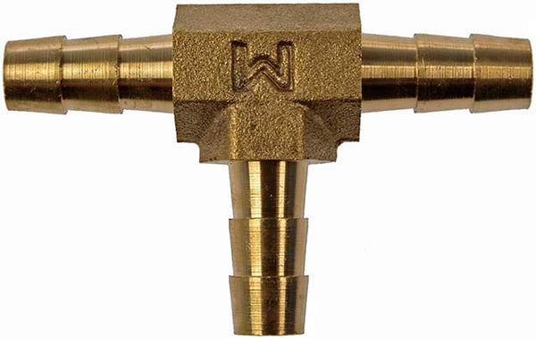 Brass Coupler Fitting - 1/4 Inch Tee Connector (MPN: 55106)