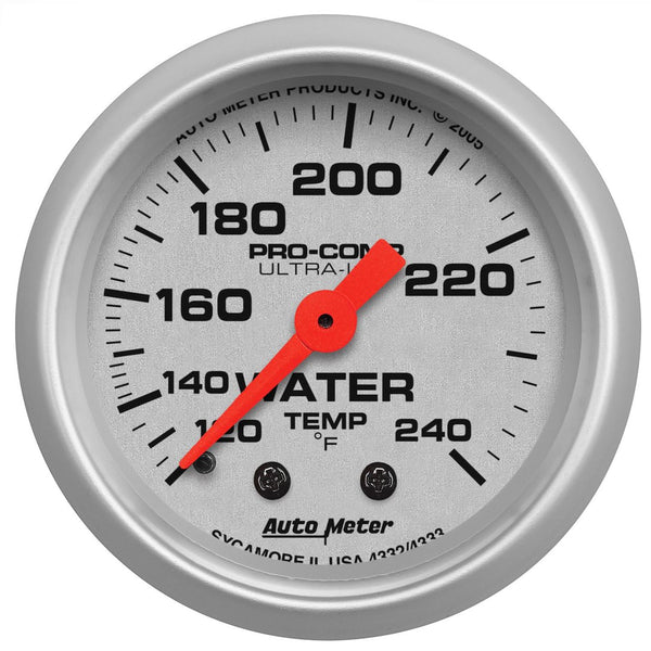 AutoMeter Ultra-Lite Water Temperature Gauge (MPN: 4332)