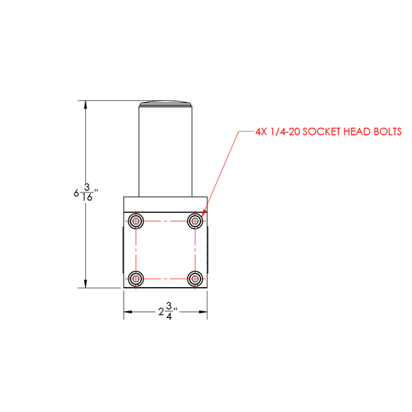 Taco ShadeFin Mini Round Rail Mount (MPN: T10-4000-15)
