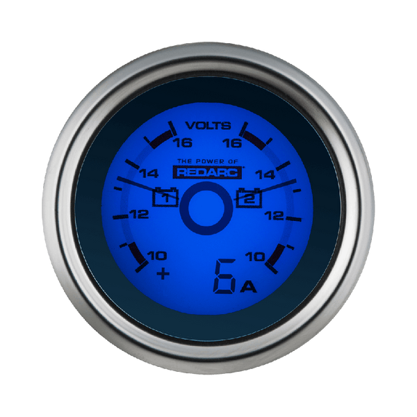 Redarc Dual Voltage Gauge (MPN: G52-VVA)