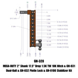 Gen-Y Hitch Mega-Duty Adjustable Drop Hitch (MPN: GH-328)