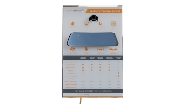 BrandMotion FullVUE Mirror with Camera (MPN: DISP-FVMR)