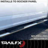 TrailFX Nerf Bar 4 Inch Oval Tube Side Steps (MPN: A1012S)