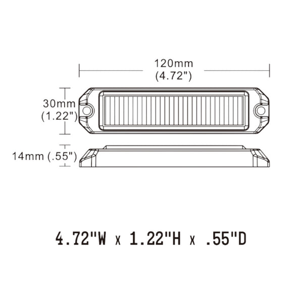 BUILTBRIGHT Slim Series Warning Light (MPN: BB6110CX)