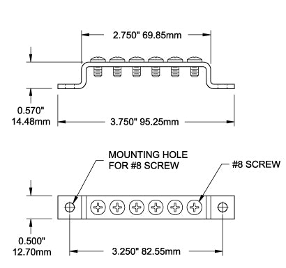 Blue Sea Common Mini Busbar (MPN: 2306-BSS)