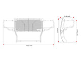 Black Horse Off Road Grille Guard (MPN: RU-GMSI14-B)