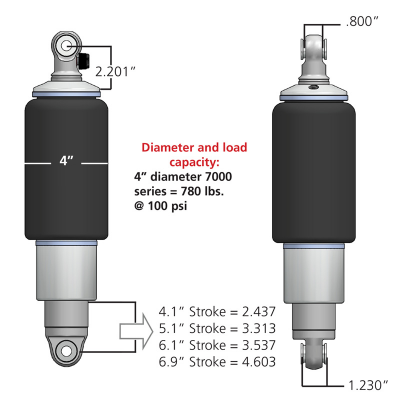 Ridetech Air Suspension Spring (MPN: 21140701)