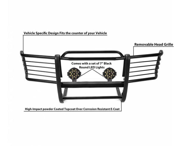 Black Horse Grille Guard Kit (MPN: 17GJ23MA-PLB)