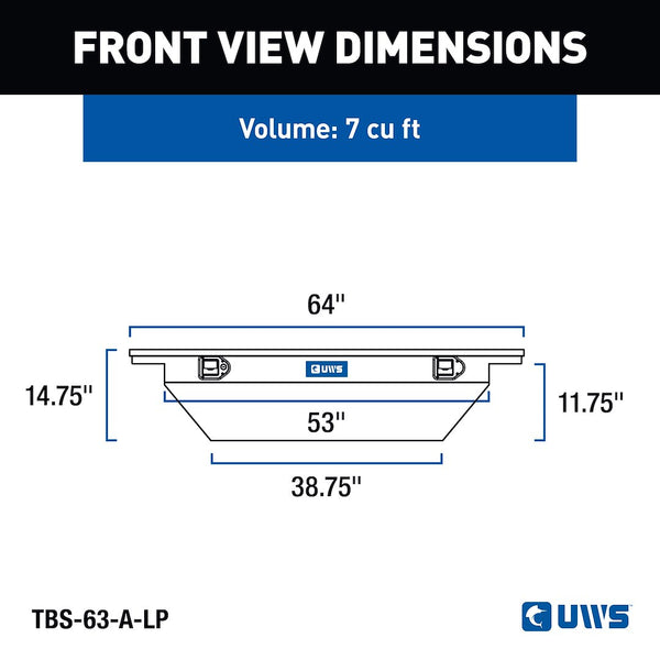 UWS Crossover Angled Low Profile Tool Box (MPN: TBS-63-A-LP)