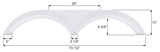 Icon Fender Skirt for Tandem Axle RVs (MPN: 16089)