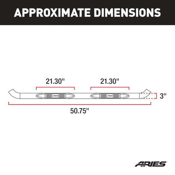 Aries 3 Inch Round Nerf Bar (MPN: 204018)