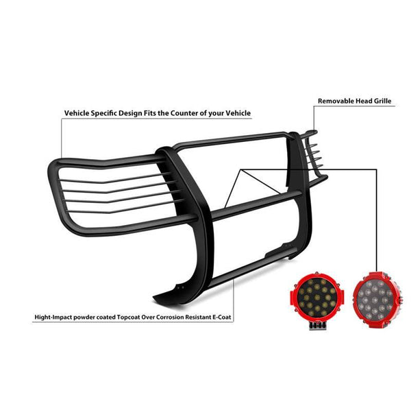 Black Horse Grille Guard Kit (MPN: 17NR28MA-PLR)