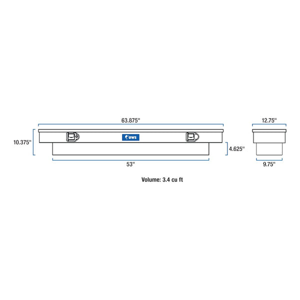 UWS Slim Line Crossover Tool Box (MPN: TBS-63-SL-BLK)