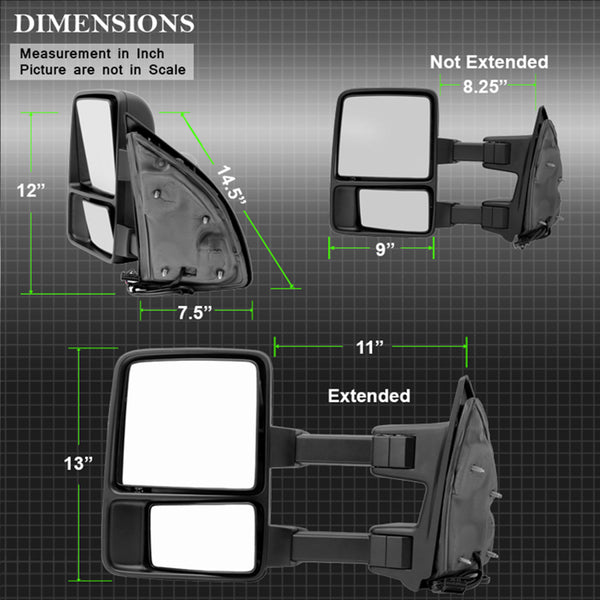 Xtune Exterior Towing Mirror (MPN: 9935794)