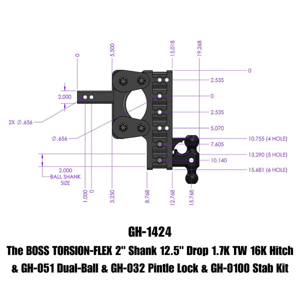 Gen-Y Hitch Torsion-Flex Drop Hitch (MPN: GH-1424)