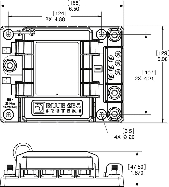 Blue Sea Fuse Block (MPN: 7748-BSS)