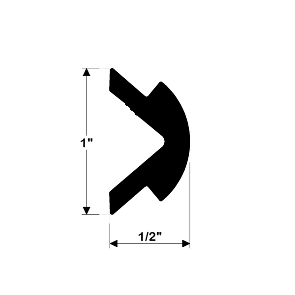 Taco Boat Rub Rail Insert (MPN: V12-0303BKA50-1)