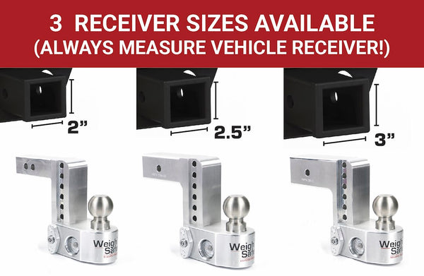 Weigh Safe Trailer Hitch Ball Mount (MPN: WS6-2-KA)