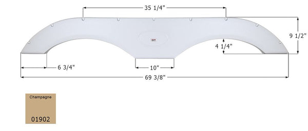 Icon Fender Skirt for Tandem Axle (MPN: 01902)