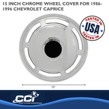 15 Inch Chrome Plated Wheel Cover Set (MPN: IWC20215C)