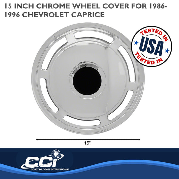 15 Inch Chrome Plated Wheel Cover Set (MPN: IWC20215C)