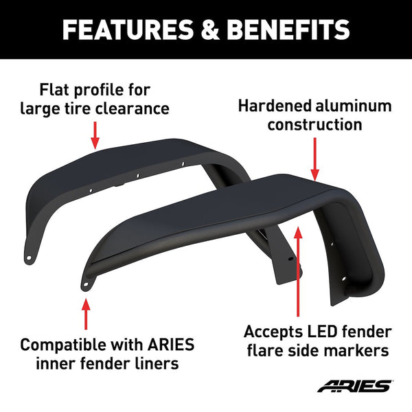 Aries Jeep Fender Flares (MPN: 1500211)