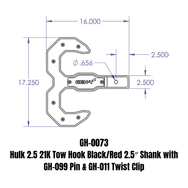 Gen-Y Hitch Pintle Hook (MPN: GH-0073)