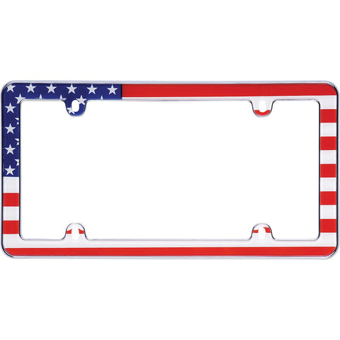 License Plate Frame with American Flag Design (MPN: 23003)
