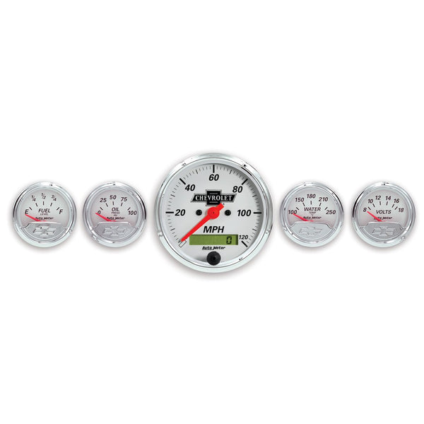 AutoMeter Gauge Set with Five Analog Gauges (MPN: 1302-00408)