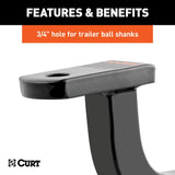 Curt Trailer Hitch Ball Mount Class II (MPN: 45015)