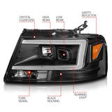 AnzoUSA Headlight Assembly With C Light Bar (MPN: 111541)