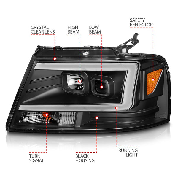 AnzoUSA Headlight Assembly With C Light Bar (MPN: 111541)