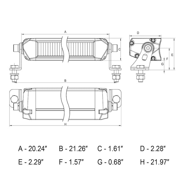 ARC Lighting Xtreme Series LED Light Bar (MPN: 61033)