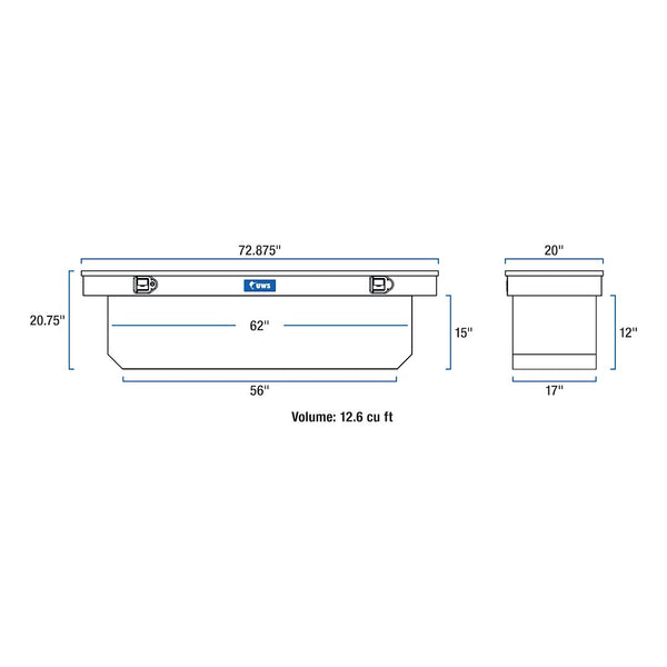 UWS Crossover Deep Angled Tool Box (MPN: TBSD-72-A)