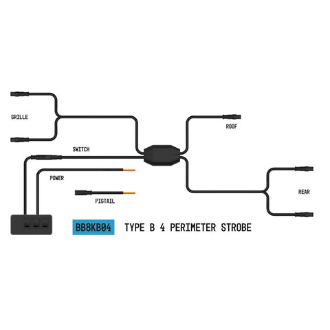 Wiring Harness for Strobe Lights (MPN: BB8KB04)
