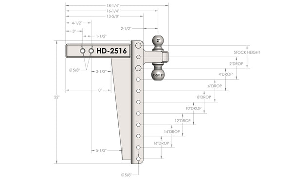 Bulletproof Hitches Heavy Duty Hitch (MPN: HD2516)