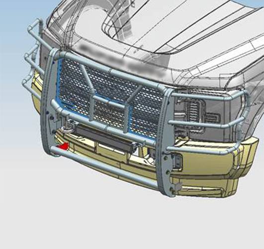Black Horse Off Road Grille Guard (MPN: RU-FOF217-B)