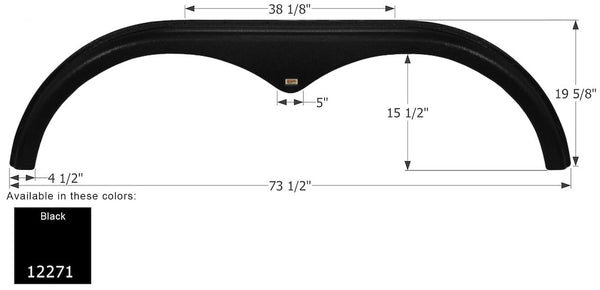 Icon Fender Skirt for Tandem Axle Trailers (MPN: 12271)