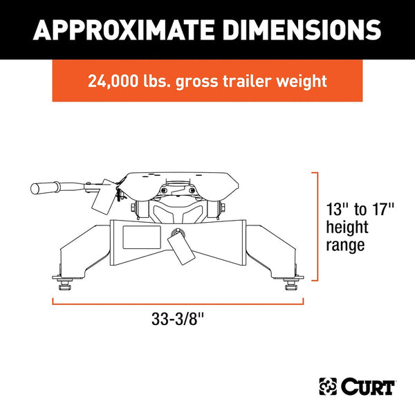 CURT A25 Fifth Wheel Trailer Hitch (MPN: 16036)