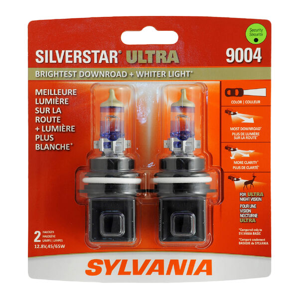Sylvania SilverStar Ultra Halogen Headlight (MPN: 9004SU.BP2)