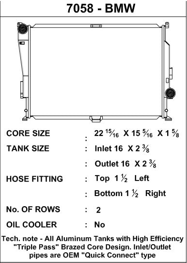 CSF High Performance Radiator (MPN: 7058)