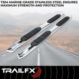 TrailFX 5 Inch Oval Bent Side Bars (MPN: A7078S)