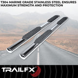 TrailFX Nerf Bar 4 Inch Oval Tube Side Steps (MPN: A1516S)