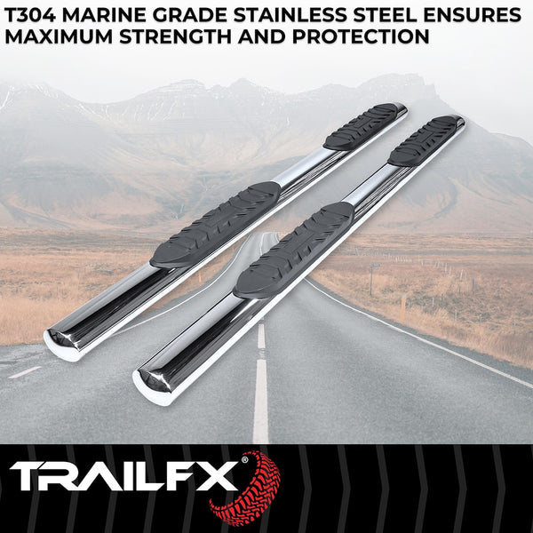 TrailFX Nerf Bar 4 Inch Oval Tube Side Steps (MPN: A1516S)