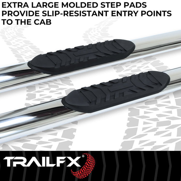 TrailFX Nerf Bar 4 Inch Oval Tube Side Steps (MPN: A1535S)